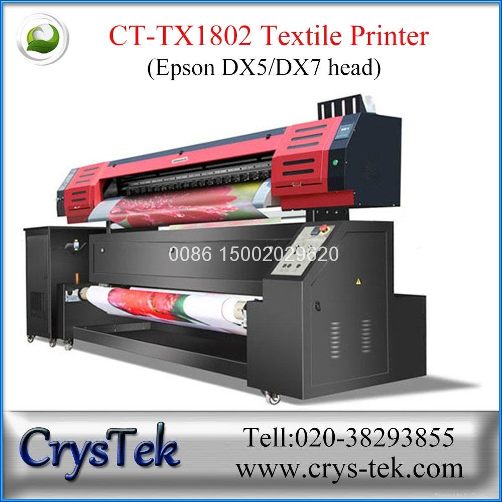 CrysTek CT-TX1802 textil printer sublimation printing machine with Epson dx5/dx7 2
