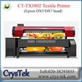 CrysTek CT-TX1802 textil printer sublimation printing machine with Epson dx5/dx7 3