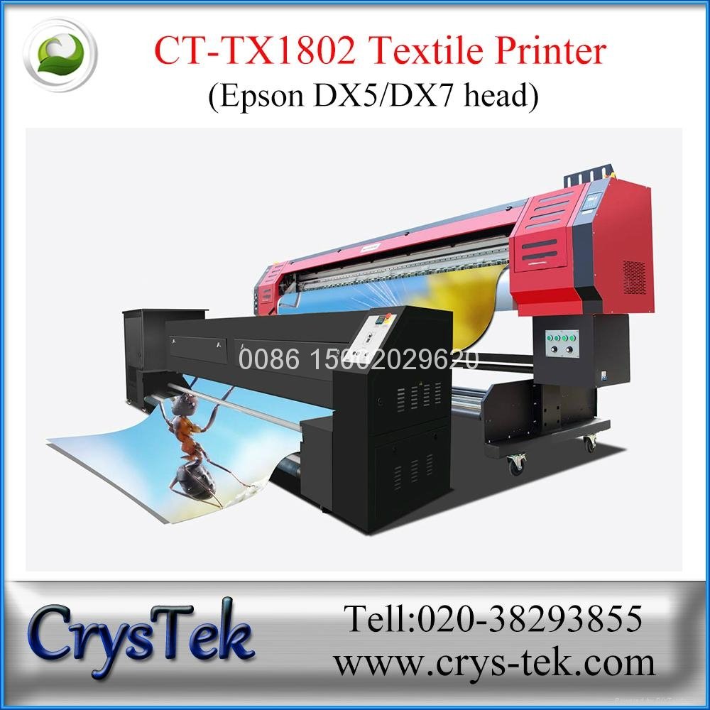 CrysTek CT-TX1802 textil printer sublimation printing machine with Epson dx5/dx7 4