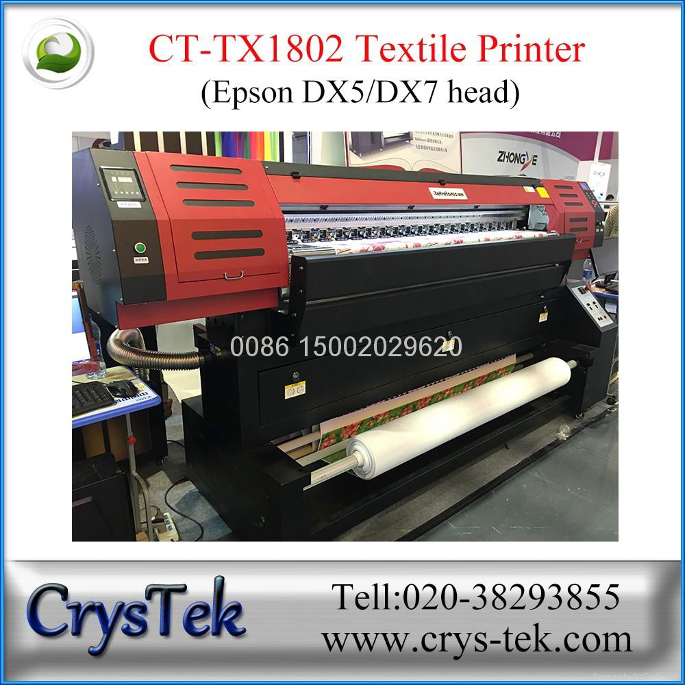 CrysTek CT-TX1802 textil printer sublimation printing machine with Epson dx5/dx7 5