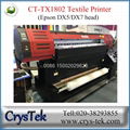 CrysTek CT-TX1802 textil printer sublimation printing machine with Epson dx5/dx7 5