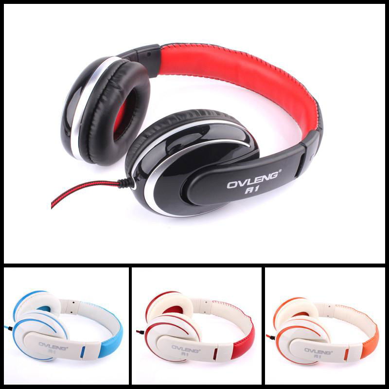 Original OVLENG A1 Stereo Earphone Wired Head Phone Head-mounted Surrounding 