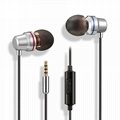 High quality In ear Earphones Music HiFi Headsets With Metal Stereo Earbuds  2