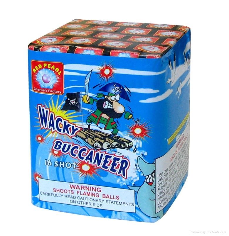 CONSUMER FIREWORKS --CAKE/BATTERY --Wacky Buccaneer 16 Sho