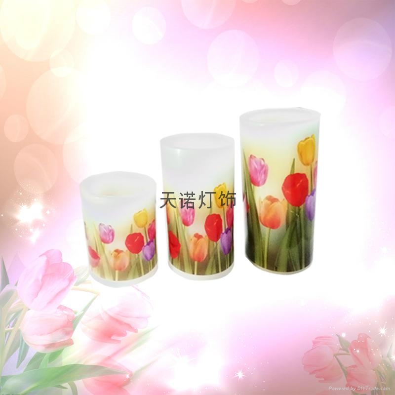 水貼紙蠟燭燈 2