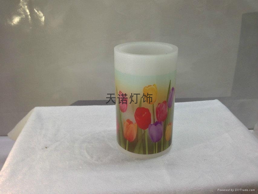水貼紙蠟燭燈 5