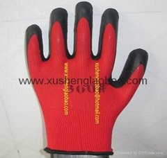 Latex coated nyloyn safety gloves