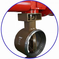 Pneumatic A105 Metal to Metal Triple Offset Butterfly Valves 