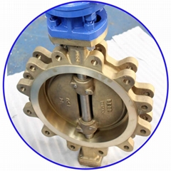 Bronze C95800 Lug Triple  Eccentric Butterfly Valve