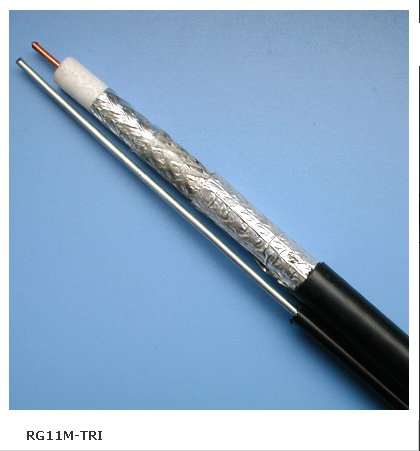 High quality coaxial cable RG11 with messenger galvanized  steel 2