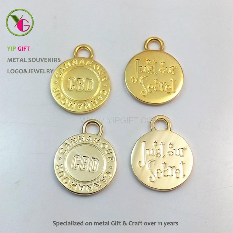 Double Side Engraving Gold Tag for Perfume Bottle