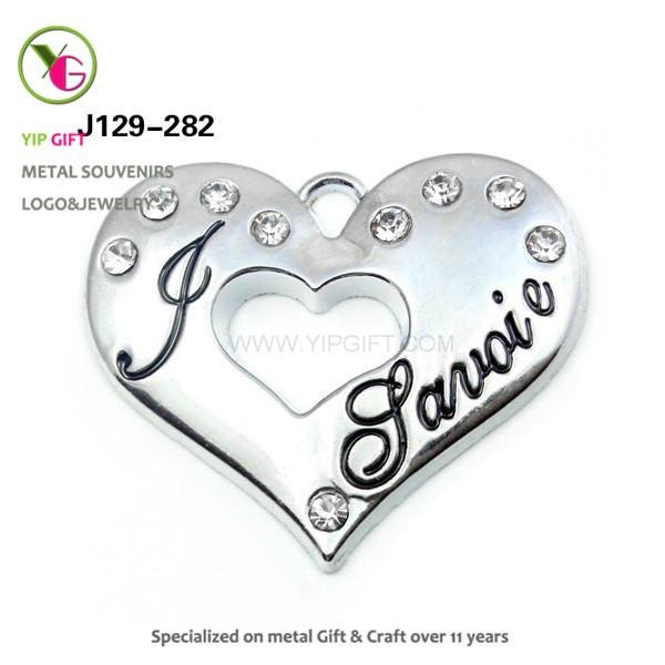 Engraving Word Heart with Diamonds