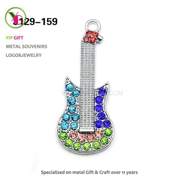 Fashion Inlay Stone Guitar for Necklace