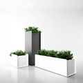 Uispair Square 100% Steel Garden Flower Planter for Modern Office Garden Decorat 2