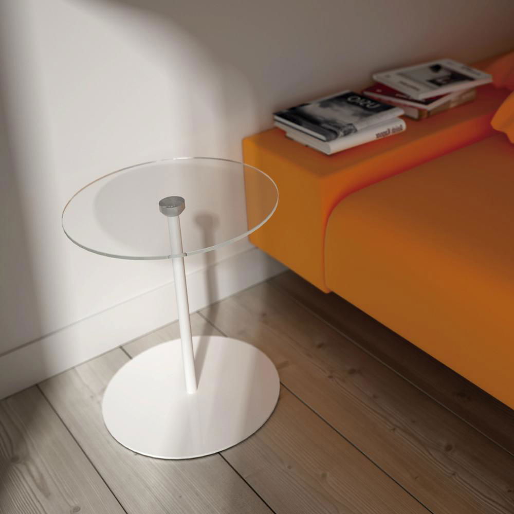 Uispair 100% Steel Round Plate Simple Modern Coffee Table Office Table 3