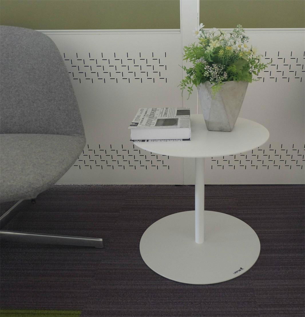 Uispair 100% Steel Round Plate Simple Modern Coffee Table Office Table