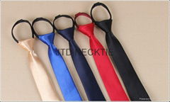 Children polyester zipper neckties