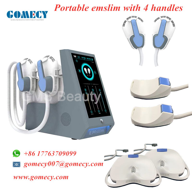 GOMECY 2021 new high intensity emsculpting hiemt muscle stimulator 4 handles bod 4