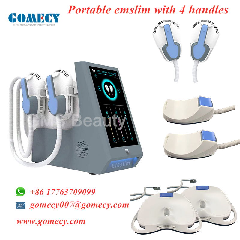 GOMECY 2021 hiemt rf muscles stimulate tesla emslim 4 heads for buttock body and