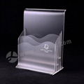 A4 3Tier Clear Acrylic Counter Standing Brochure Sign Flyer Display Holder 2