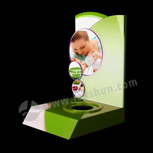 Handmade Deluxe Clear Acrylic Baby Skin Care Products Displays 2