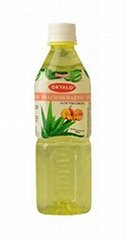 OKYALO Wholesale 500ml Aloe vera juice drink with Peach flavor