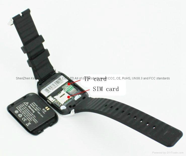 Bluetooth DZ09 Sim Card China Smart Watch Phone For Android IOS  4