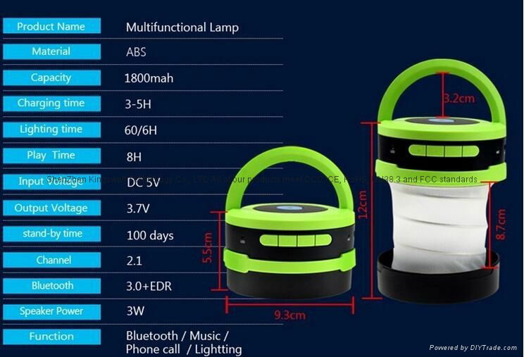 Outdoor LED Lantern Light with Wireless Speaker 5