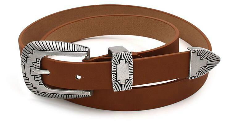 pu leather new stle belts with antique silver hardware