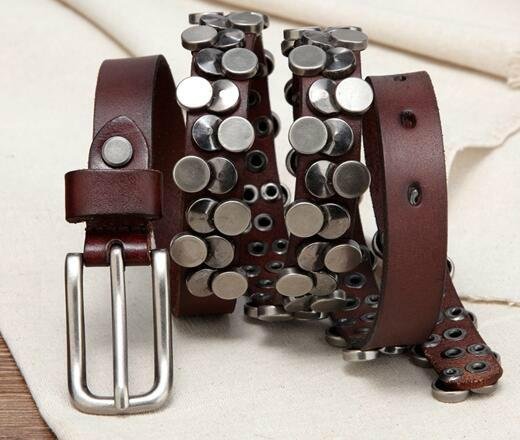 studs  hardware fashion leather belt