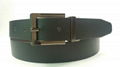reversible buckle pu leather belt