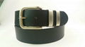 casual leather man belt with doubel