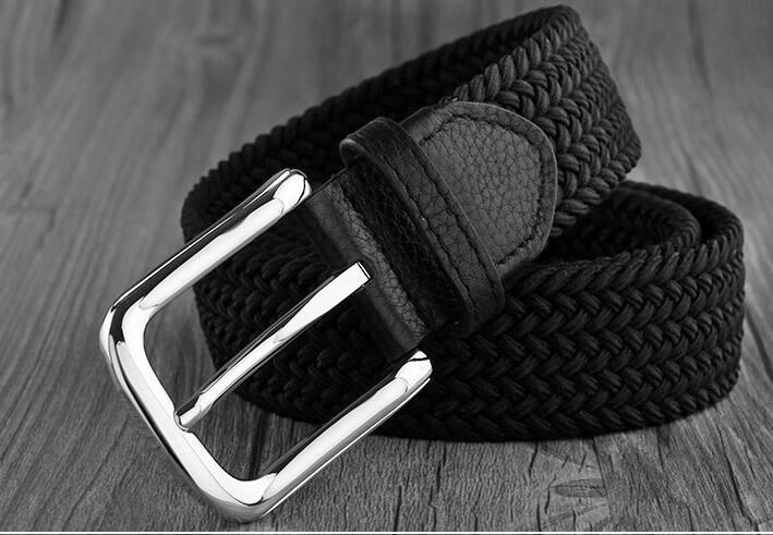 elastic stretch cord braid belt with pu tabs