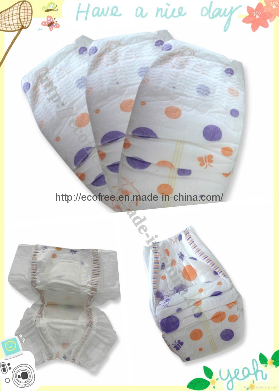 high absorbent & Breathable with Big Waist Band Ecofree Baby Diaper