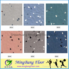 Anti-bacterial vinyl hospital pvc rubber homogeneous floor roll