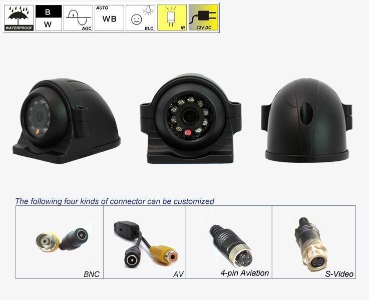 NVP CCD IP68 Waterproof Car Side View Camera for Ambulance 5