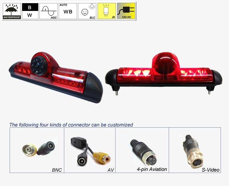 6pcs IR Led car brake light camera waterproof for FIAT Ducato 5