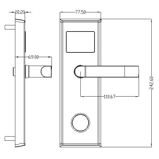 2015 New stainless steel High Quality Electronic RFID card hotel door lock 3