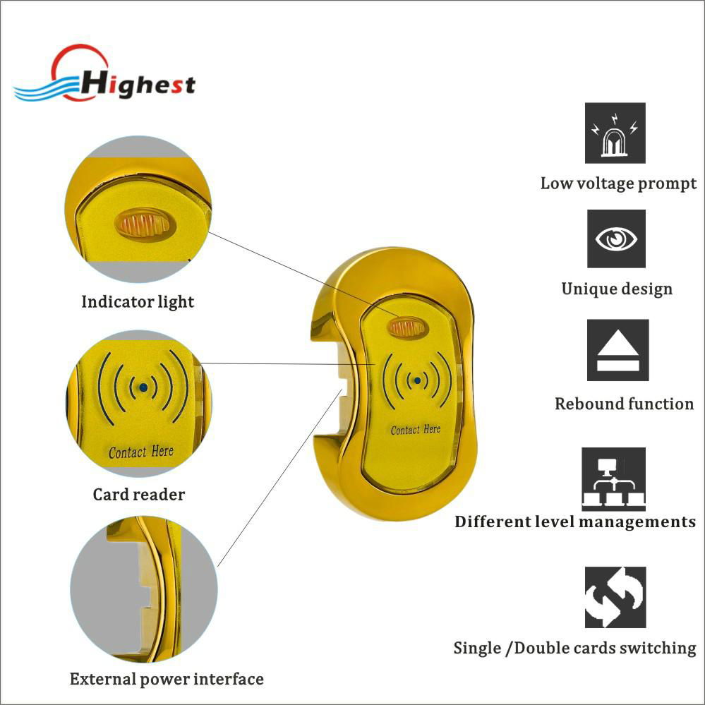 Newest card unlock RFID cabinet lock locking without handle 5