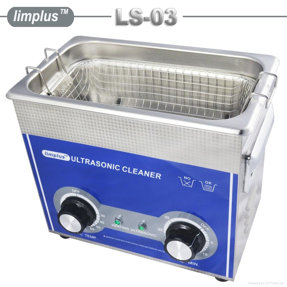 Limplus knob control ultrasonic cleaner with timer and heater 3liter