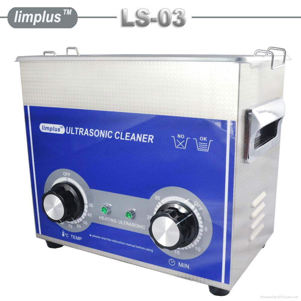 Limplus knob control ultrasonic cleaner with timer and heater 3liter 3