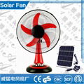 12V Solar  DC Fan WIth led light  rechargeable fan hot sell in 2016  3