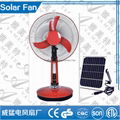 12v soalr rechargeable  fan  with  lithium battery  