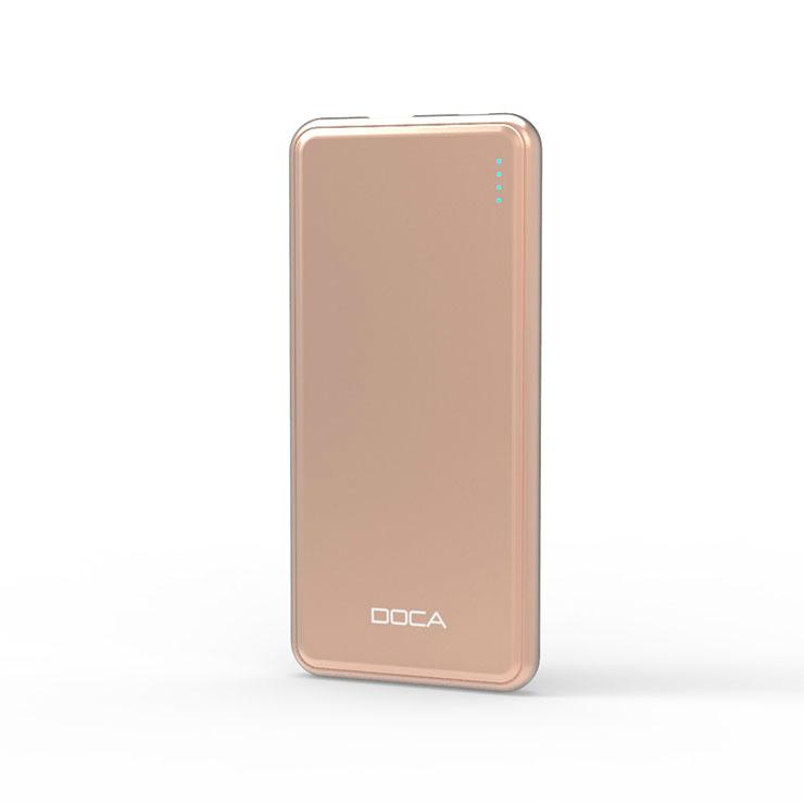 Doca D606 Ultra-thin Power Bank 5000mah Ultra-thin slim rechargeable Micro USB 5