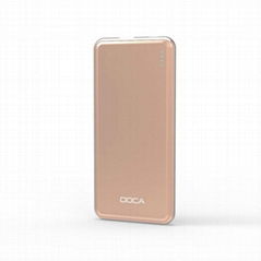 Doca D606 Ultra-thin Power Bank 5000mah Ultra-thin slim rechargeable Micro USB 5