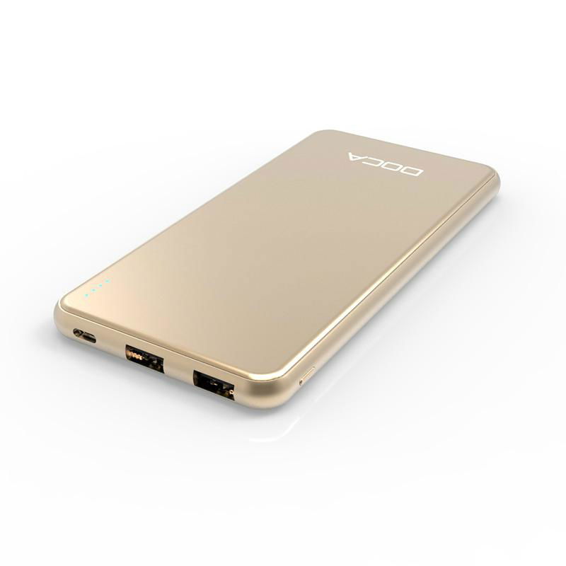 High Capacity Doca D607 10000mAh Duel Micro USB Quick Charge Power Bank