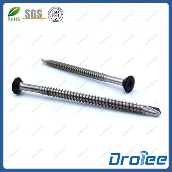 316 Stainless Black Painted Head Self Drilling Screw 2