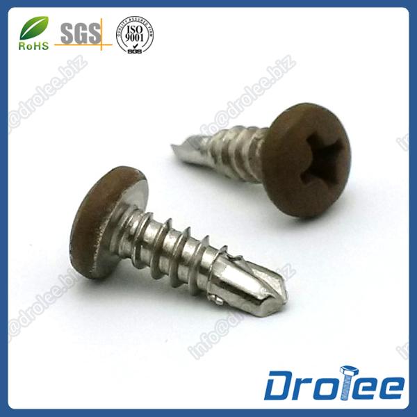 304 316 410 Stainless Steel Painted Pan Head Self Drilling Tek Screw