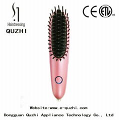 Mini portable hair straighening  brush cordless CETL approved