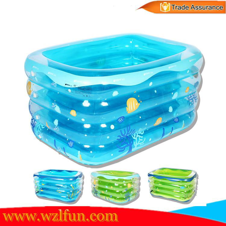 Crystal Blue Inflatable baby Pool with high quality